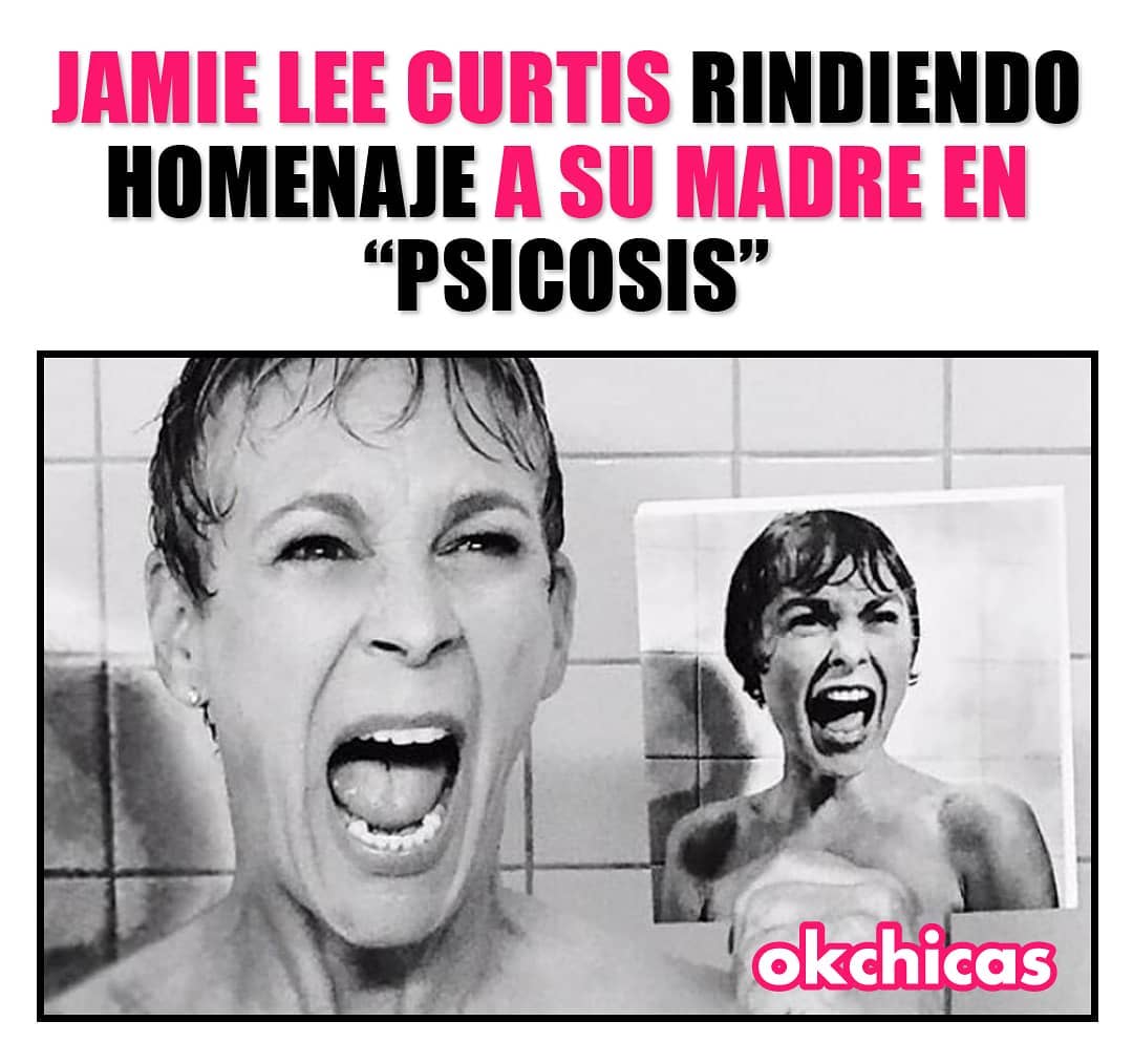Jamie Lee Curtis rindiendo homenaje a su madre en "Psicosis".