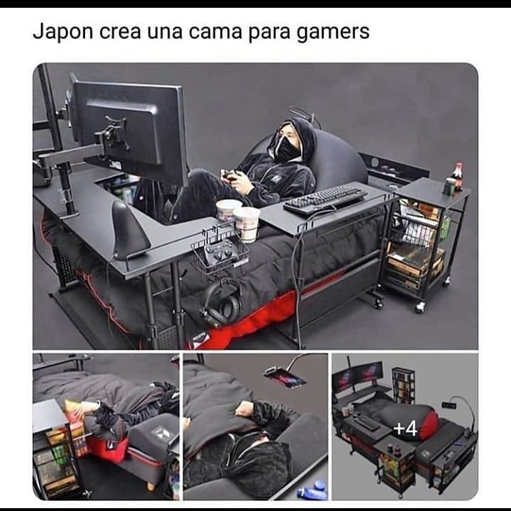 Japón crea una cama para gamers.