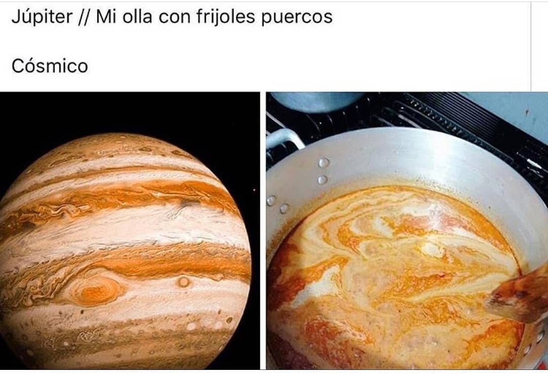 Júpiter // Mi olla con frijoles puercos.  Cósmico.