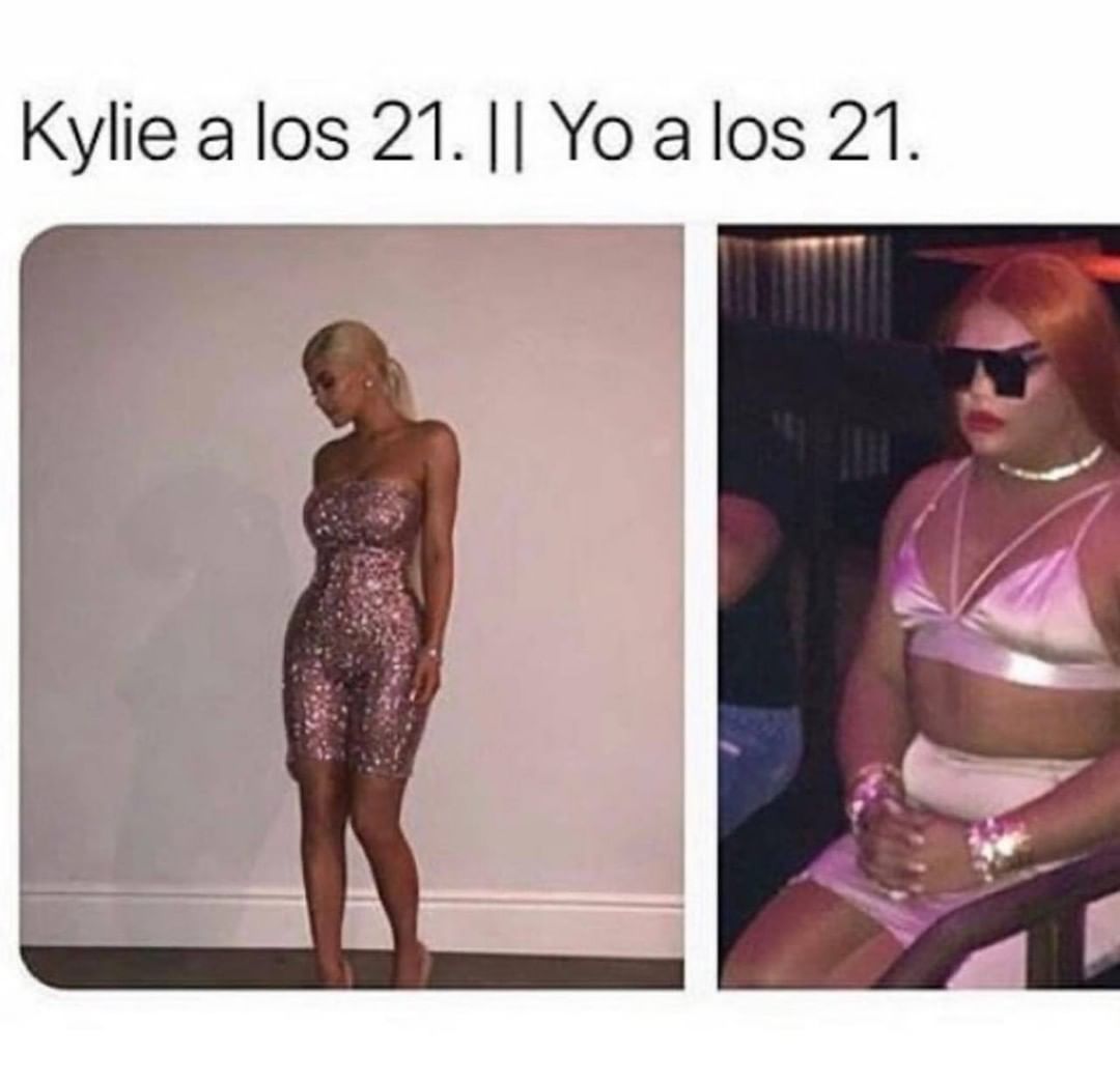 Kylie a los 21. // Yo a los 21.