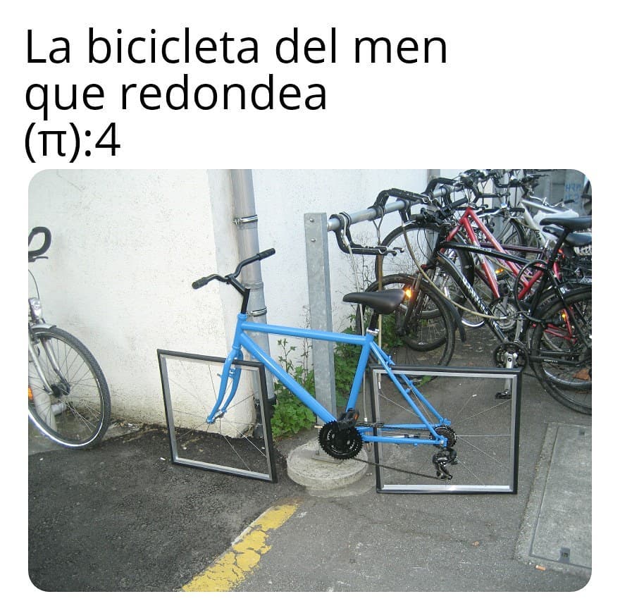 La bicicleta del men que redondea.