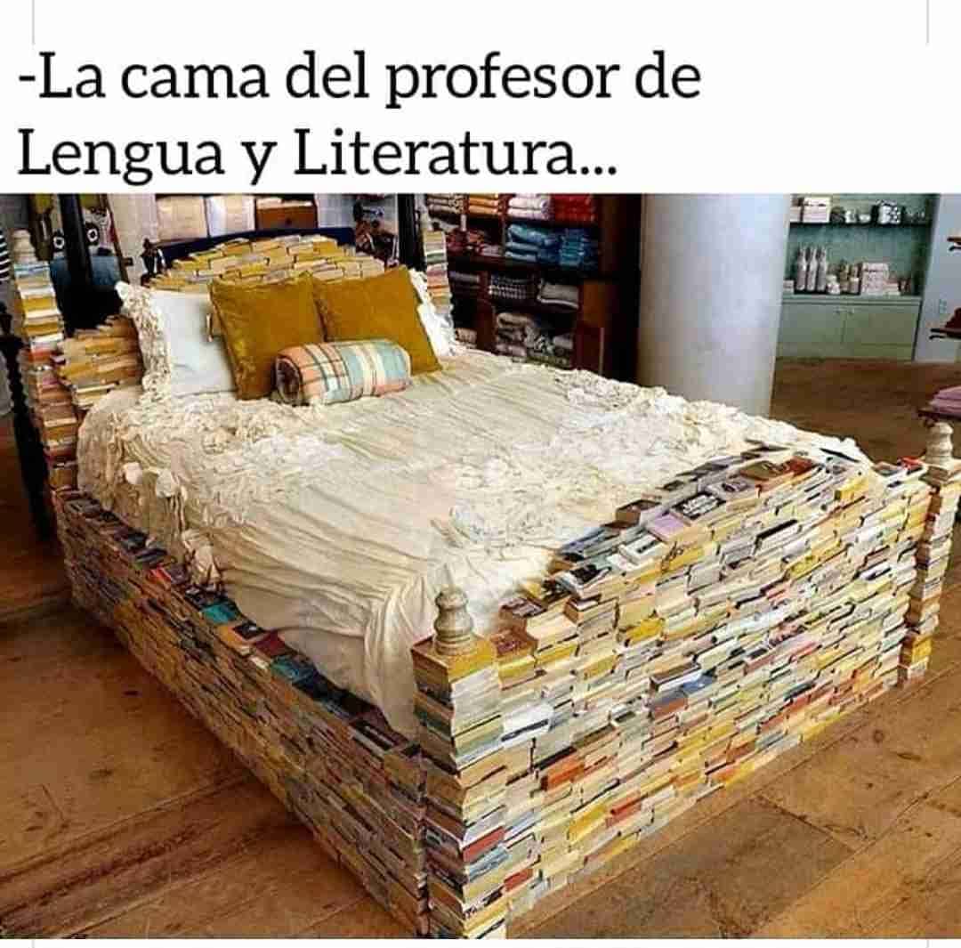La cama del profesor de Lengua y Literatura...