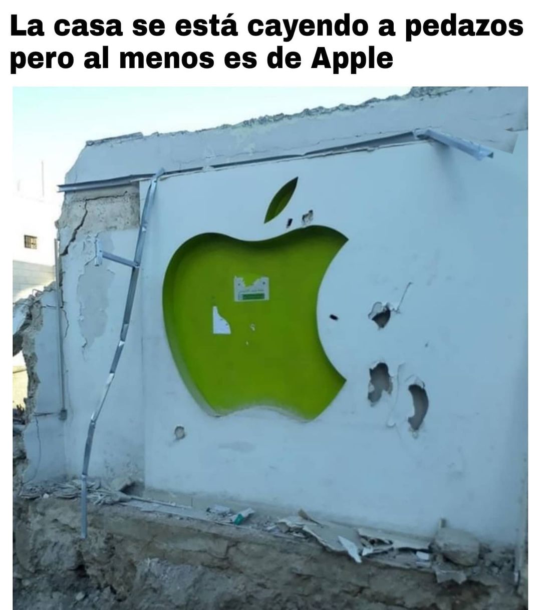 La casa se está cayendo a pedazos pero al menos es de Apple.