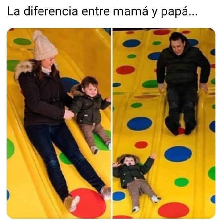 La diferencia entre mamá y papá...