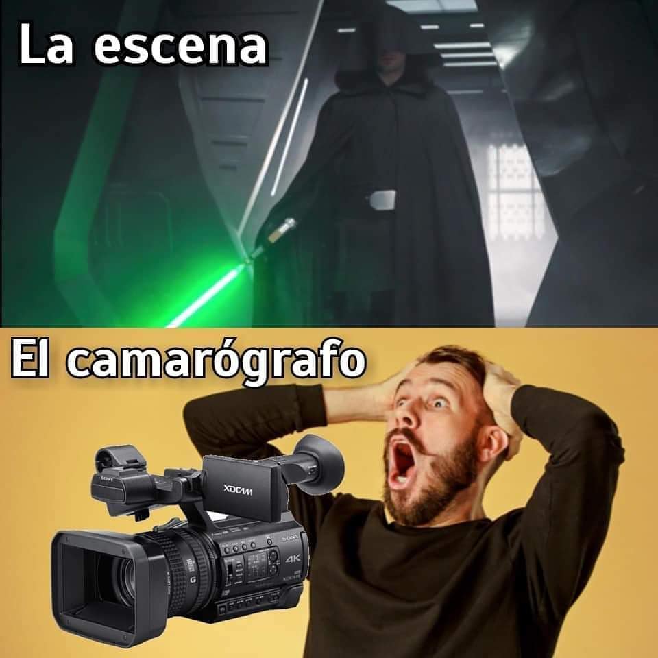 La escena. El camarógrafo.