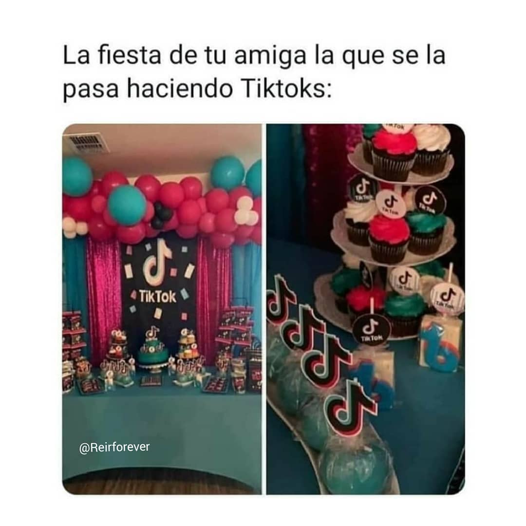 La fiesta de tu amiga la que se la pasa haciendo Tiktoks: