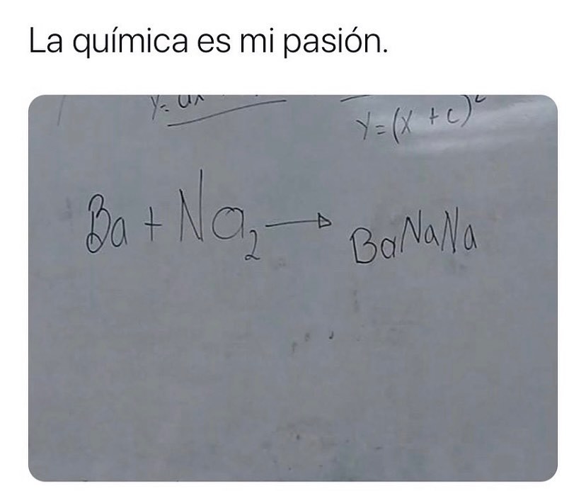 La química es mi pasión.