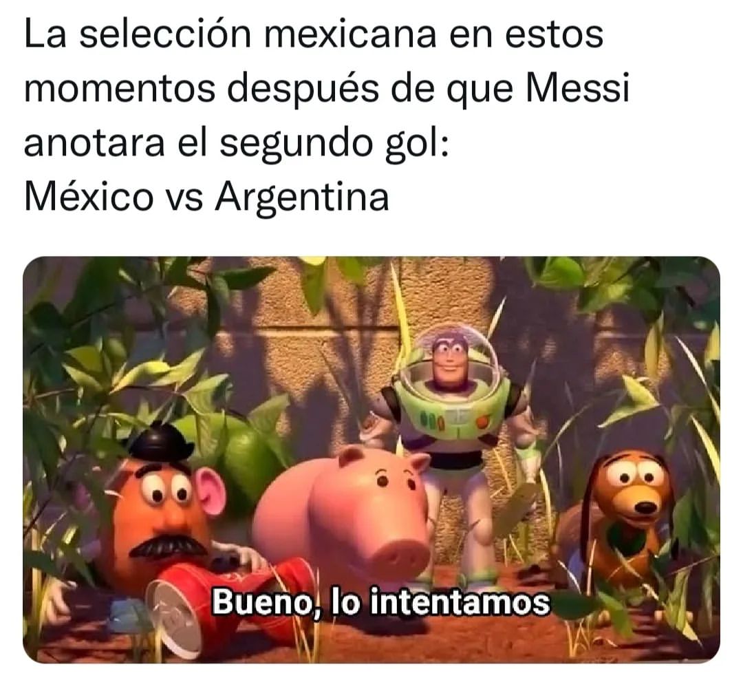 La selección mexicana en estos momentos después de que Messi anotara el segundo gol: México vs Argentina. Bueno, lo intentamos.