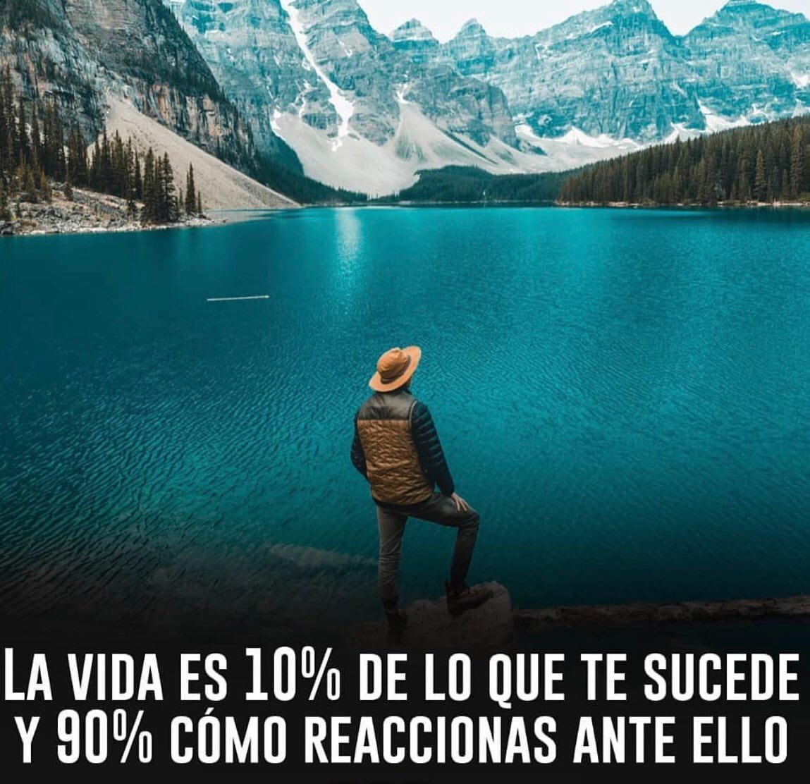 La vida es 10% de lo que te sucede y 90% cómo reaccionas ante ello.