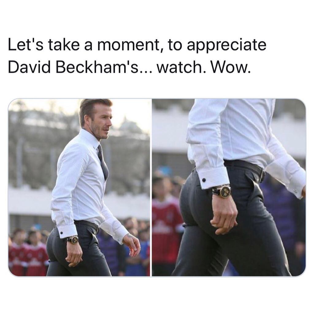 Let's take a moment, to appreciate David Beckhamls... watch. Wow.