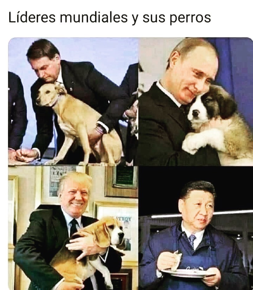 Líderes mundiales y sus perros.