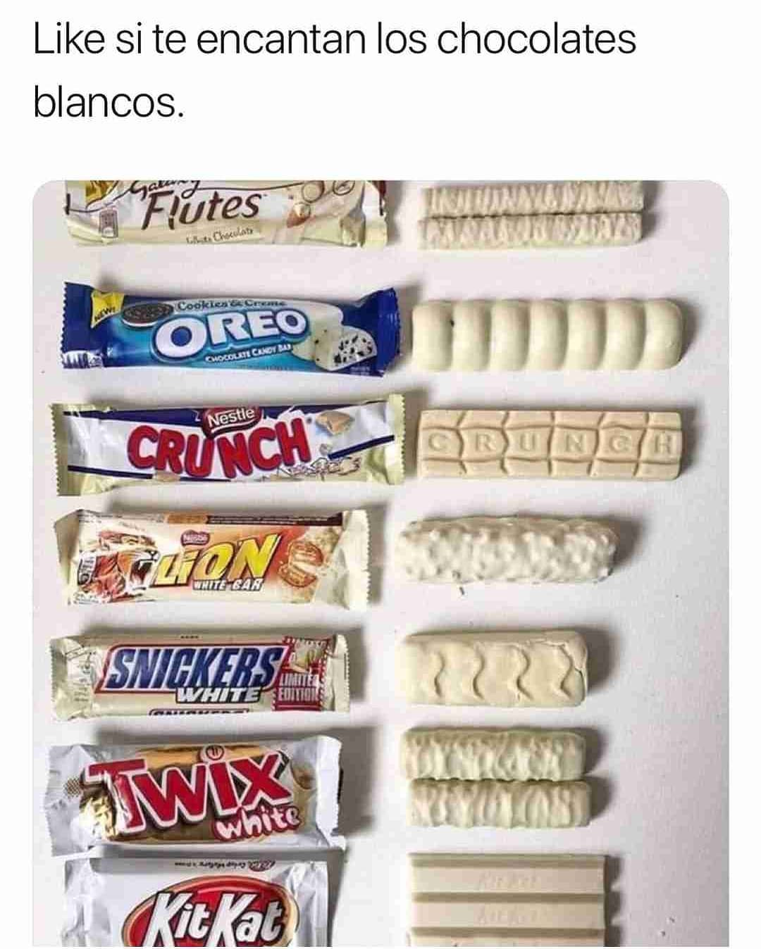Like si te encantan los chocolates blancos.