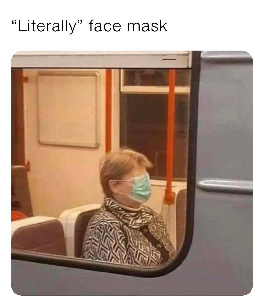"Literally" face mask.