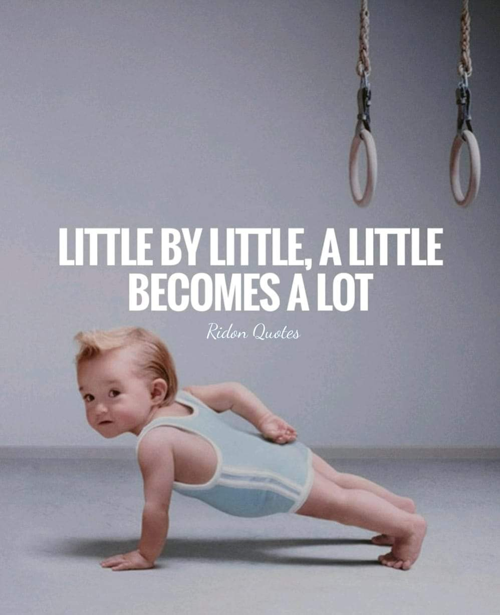 Little by little, a little becomes a lot.