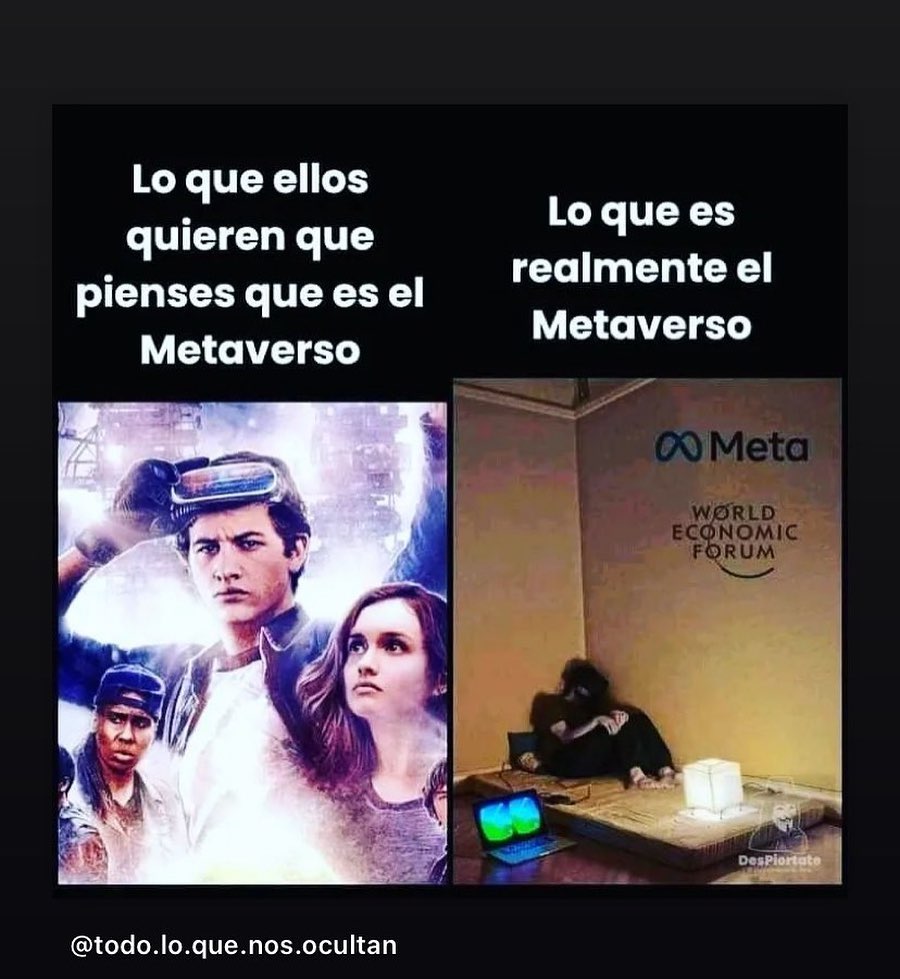 Lo que ellos quieren que pienses que es el Metaverso. Lo que es realmente el Metaverso.