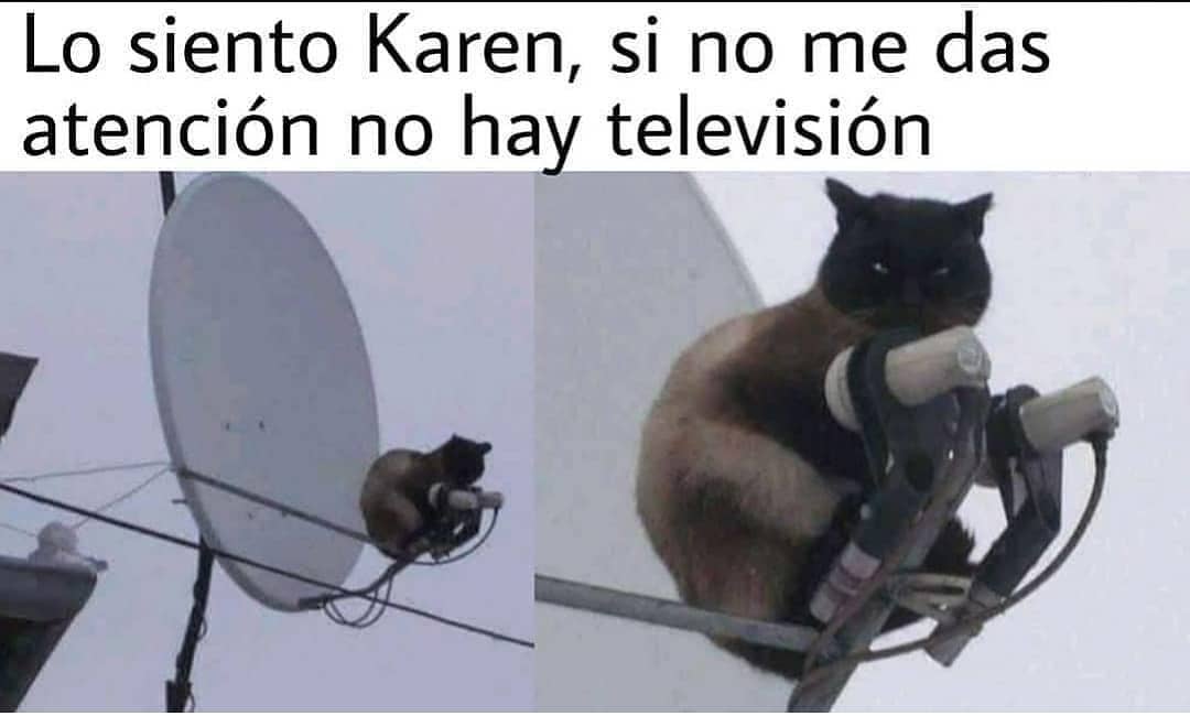 Lo siento Karen, si no me das atención no hay televisión.