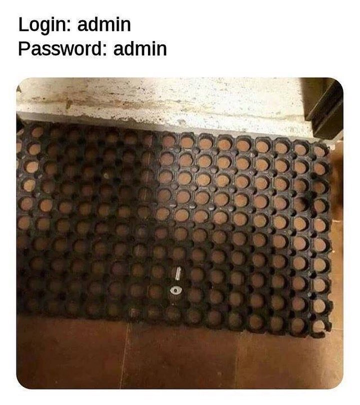 Login: admin. Password: admin.