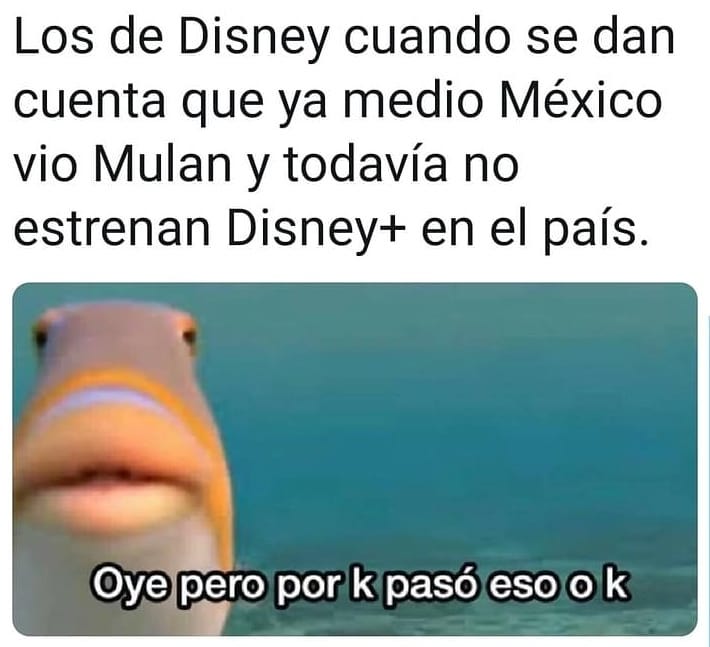 Los de Disney cuando se dan cuenta que ya medio México vio Mulán y todavía no estrenan Disney+ en el país.  Oye pero por k pasó eso o k.