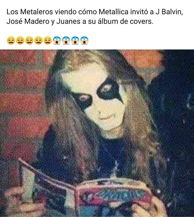 Los Metaleros viendo cómo Metallica invitó a J Balvin, José Madero y Juanes a su álbum de covers.