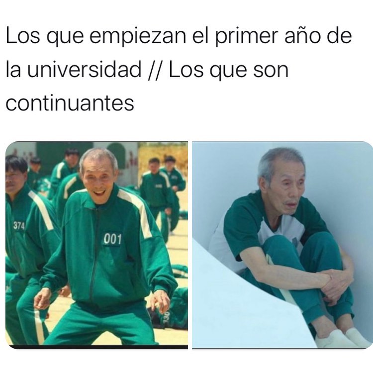 Los que empiezan el primer año de la universidad. // Los que son continuantes.