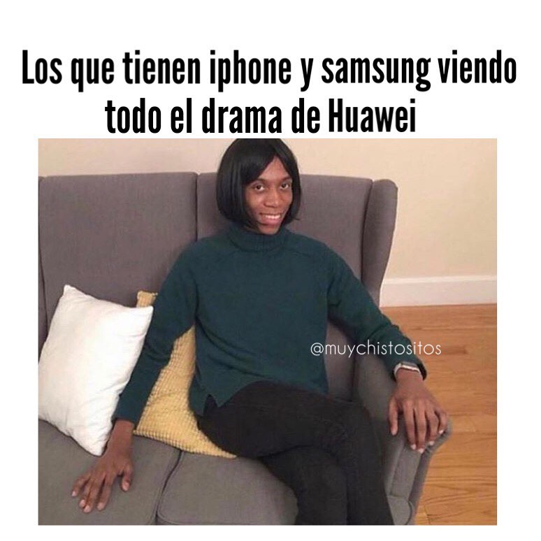 Los que tienen iPhone y Samsung viendo todo el drama de Huawei.