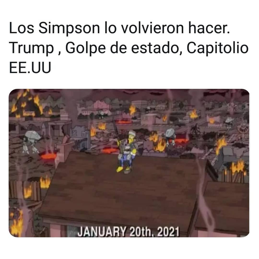Los Simpson lo volvieron hacer. Trump , Golpe de estado, Capitolio EE.UU January 2021.