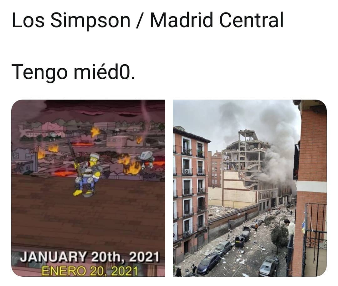 Los Simpson / Madrid Central. Tengo miedo. January 20th, 2021.