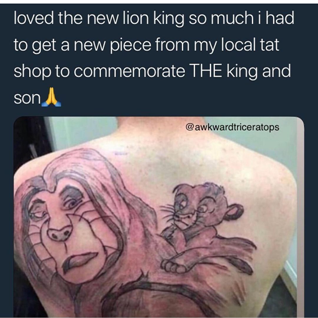Loved the new lion king so much I had to get a new piece from my local tat shop to commemorate the king and son.