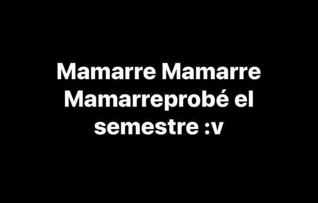 Mamarre Mamarre Mamarreprobé el semestre :v
