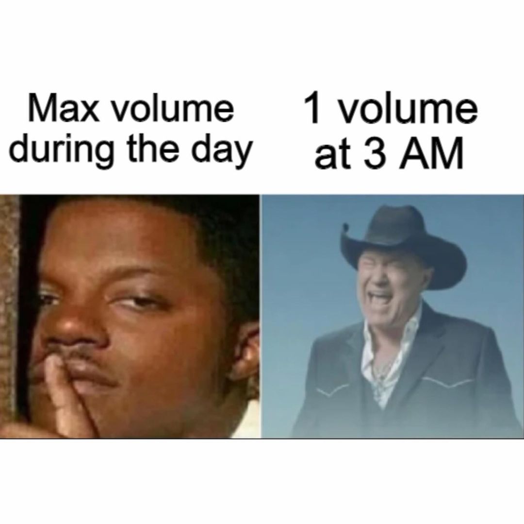 Max volume during the day. 1 volume at 3 AM.