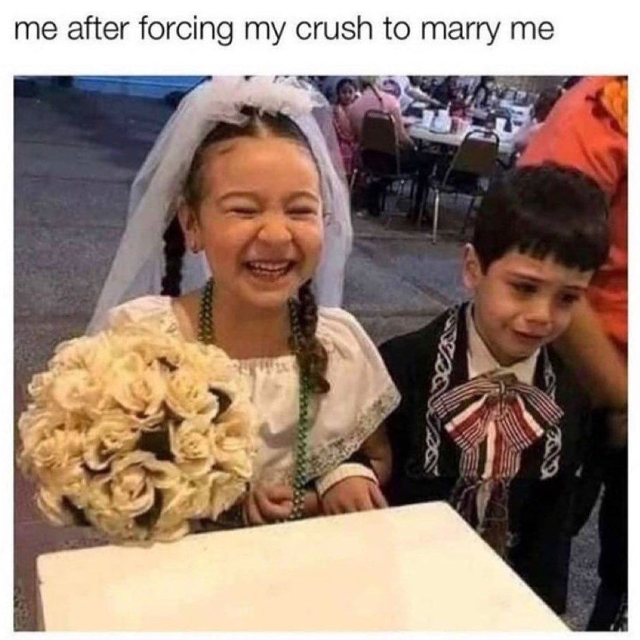 Me after forcing my crush to marry me.