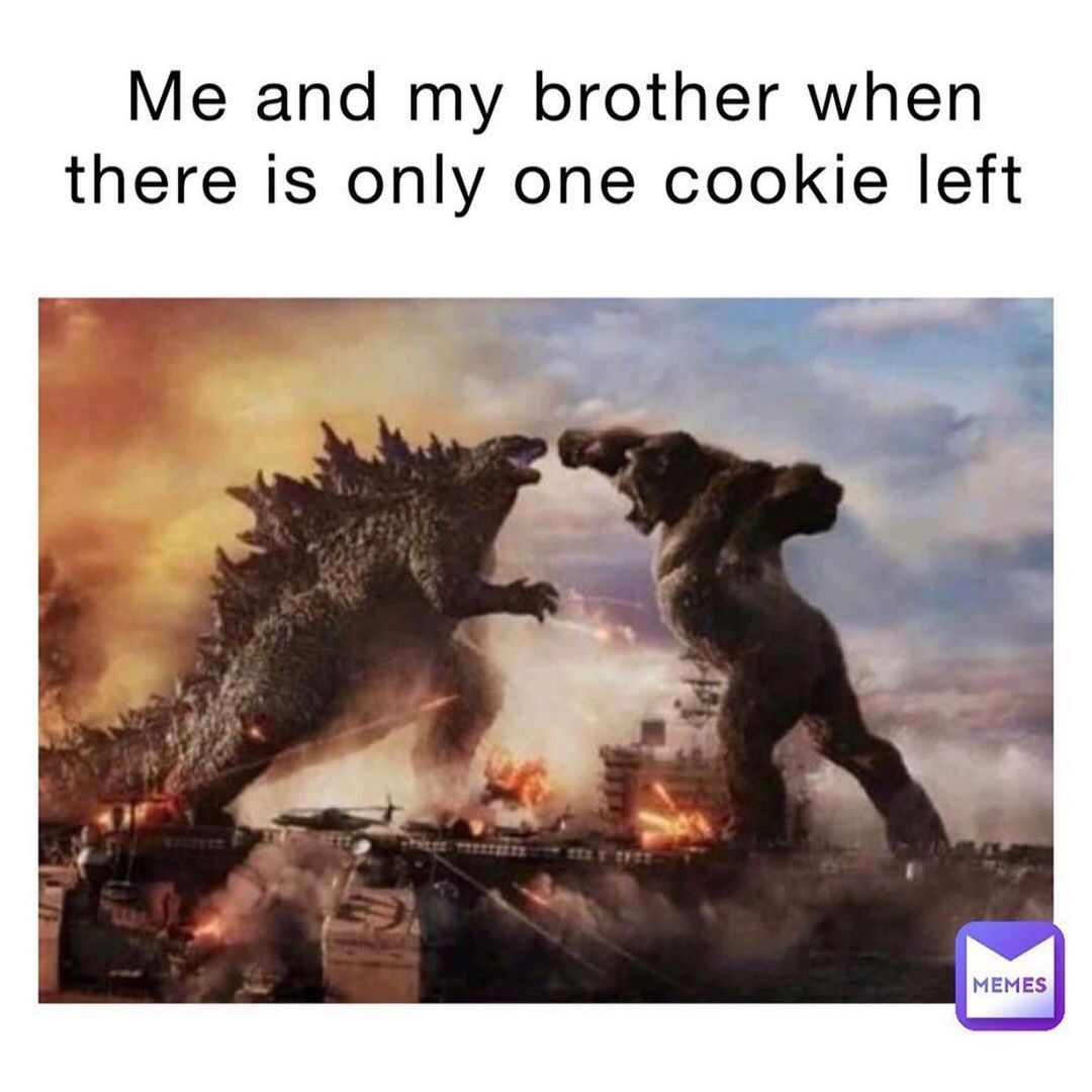 Me and my brother when there is only one cookie left.
