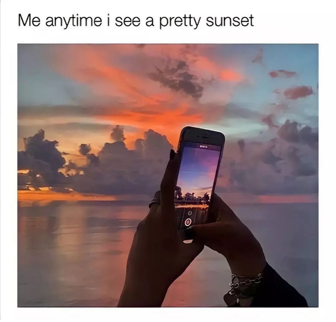 Me anytime I see a pretty sunset.