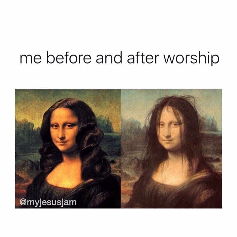 Me before and after worship.