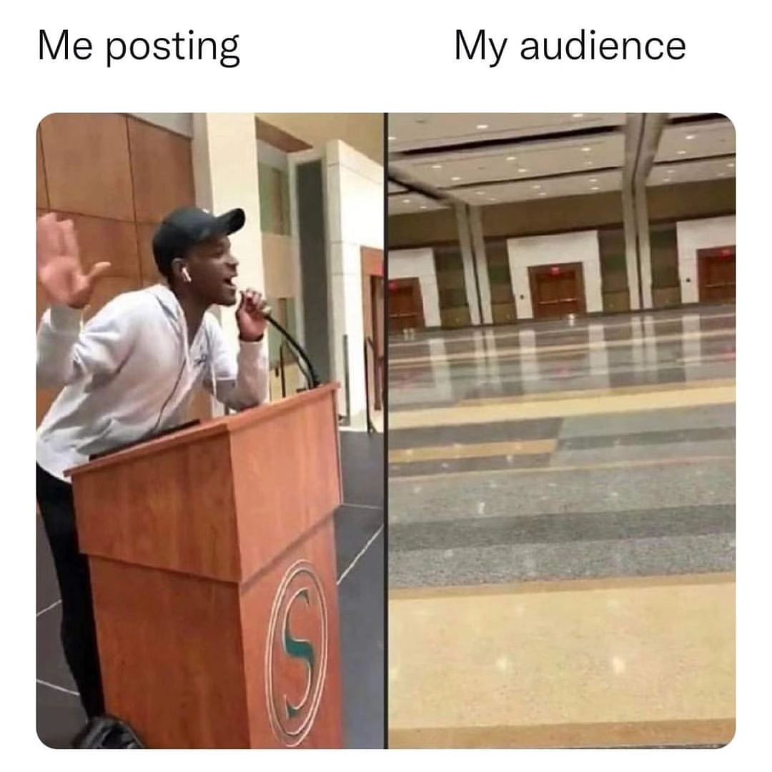 Me posting. My audience.