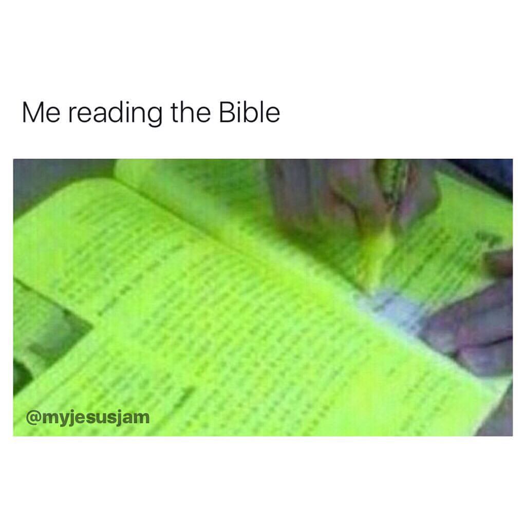 Me reading the Bible.