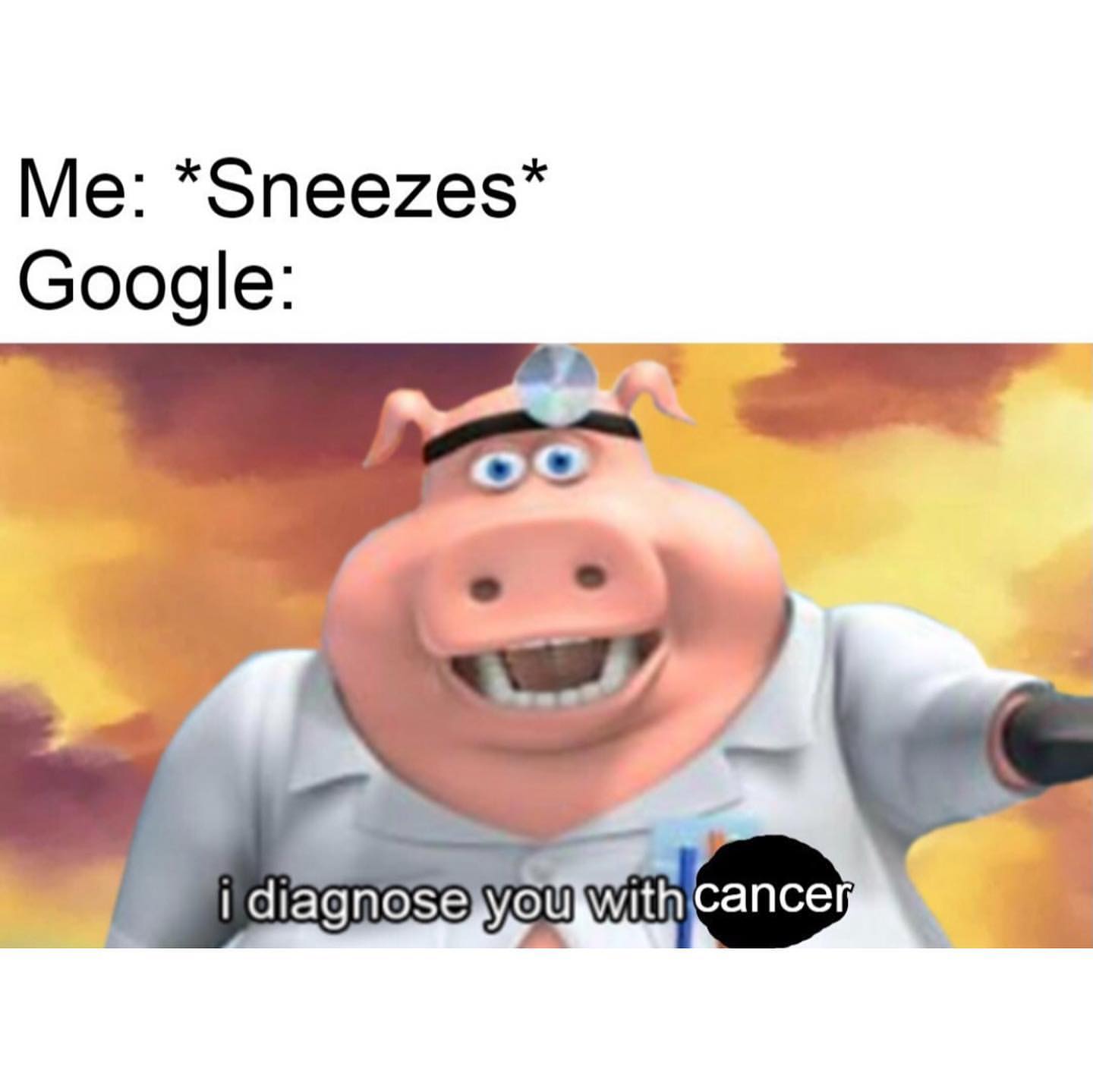 Me: Sneezes. Google: I diagnose you with cancer.