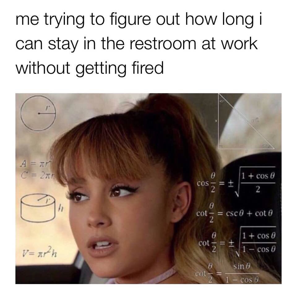 Me trying to figure out how long I can stay in the restroom at work without getting fired.