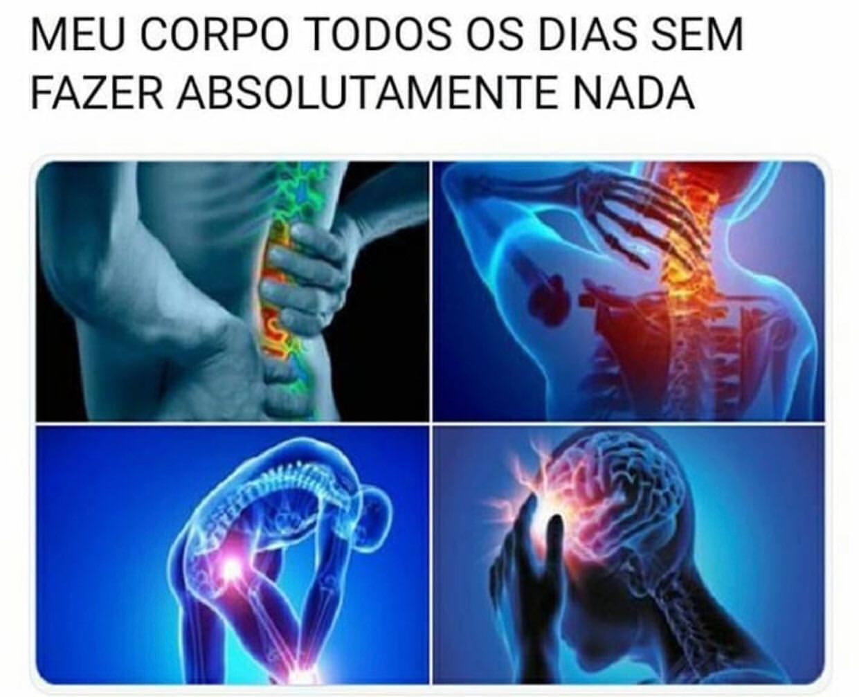 Meu corpo todos os dias sem fazer absolutamente nada.