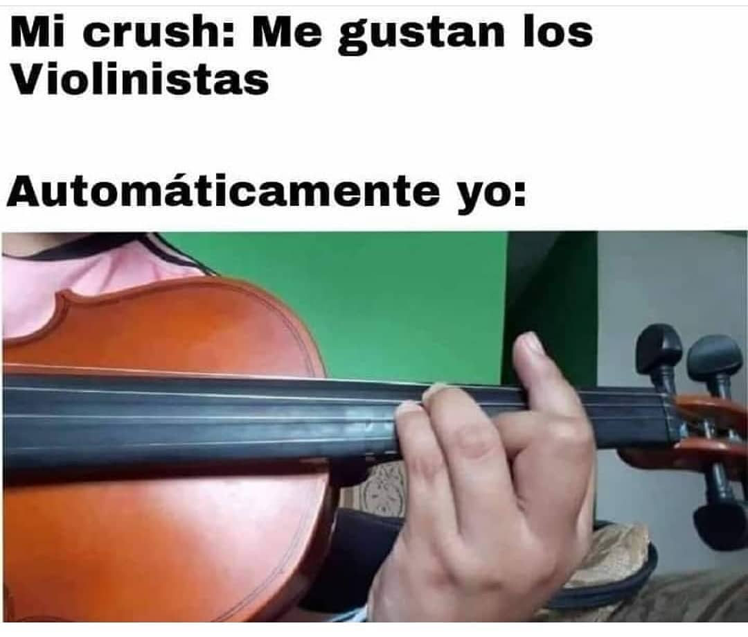 Mi crush: Me gustan los violinistas.  Automáticamente yo: