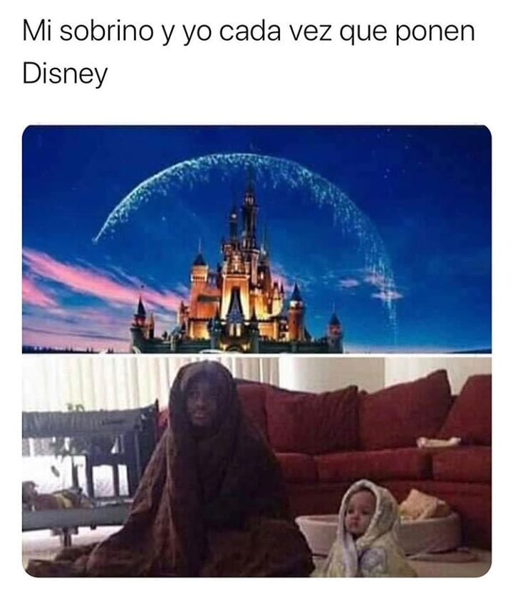 Mi sobrino y yo cada vez que ponen Disney.
