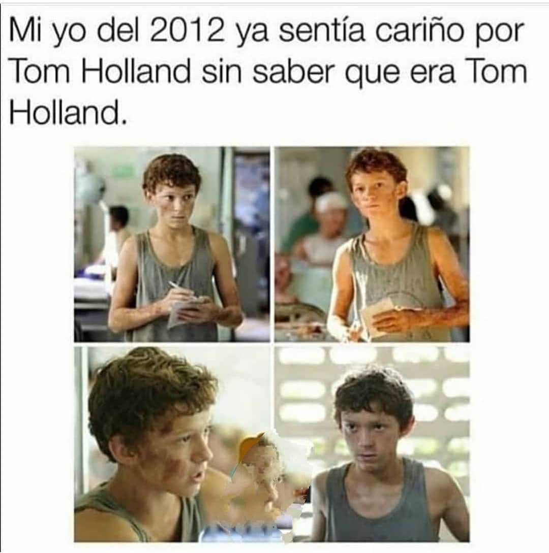 Mi yo del 2012 ya sentía cariño por Tom Holland sin saber que era Tom Holland.