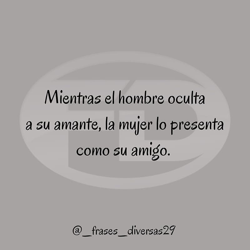 Mientras el hombre oculta a su amante, la mujer lo presenta como su amigo.