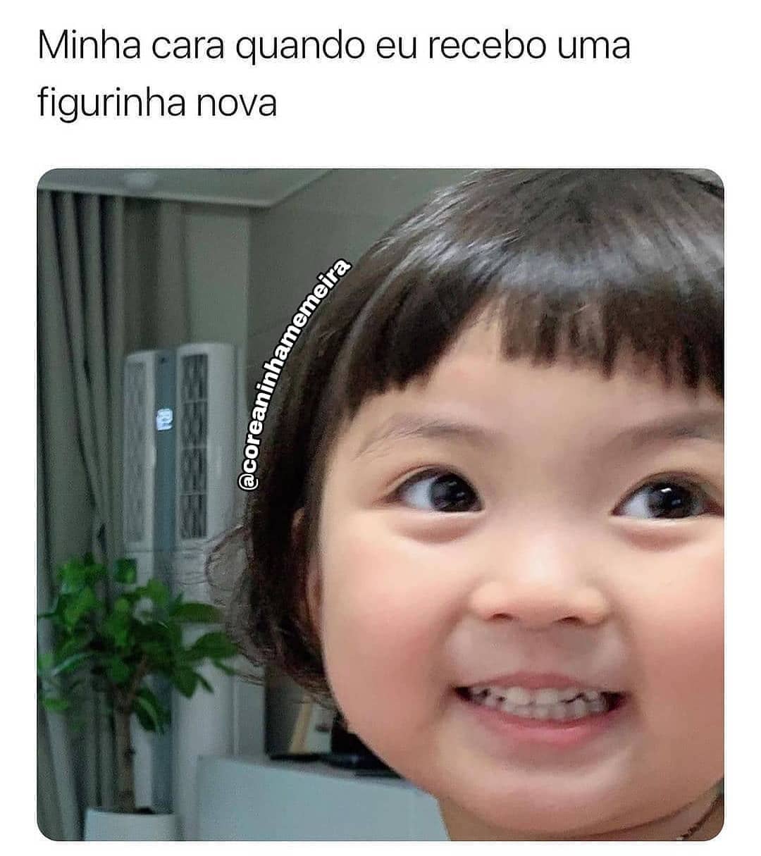 Minha cara quando eu recebo uma figurinha nova.