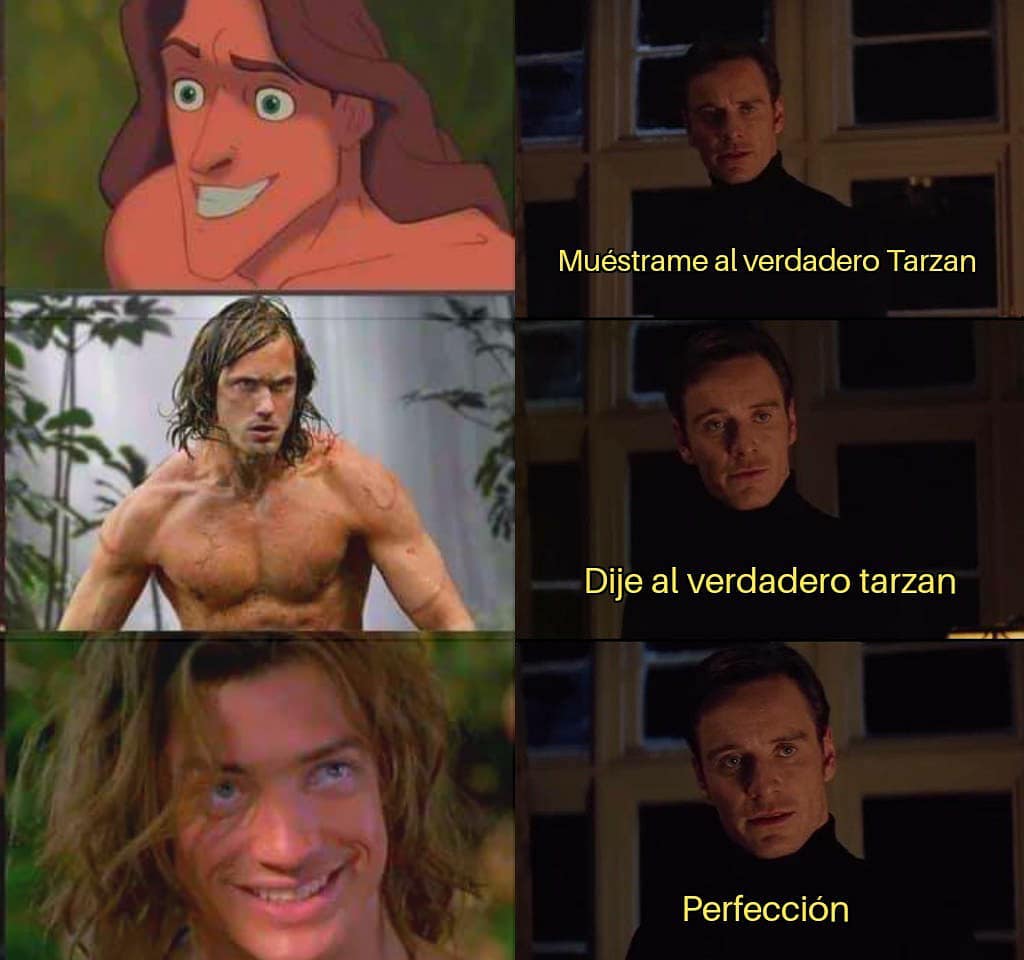 Muéstrame al verdadero Tarzan.  Dije al verdadero Tarzan.  Perfección.