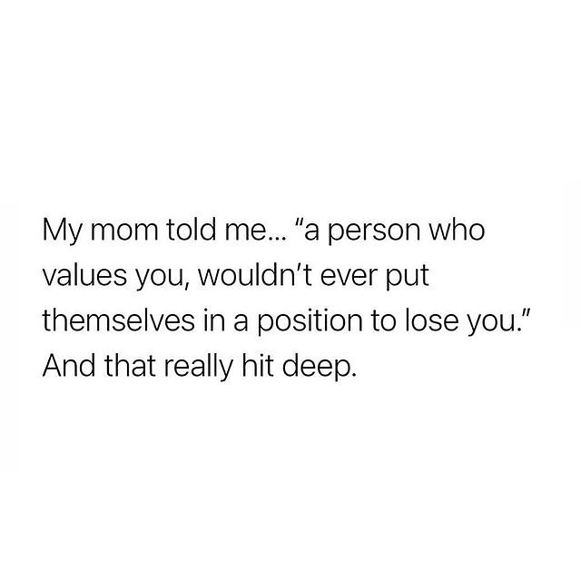 My mom told me... 