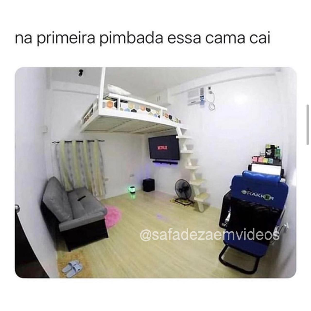 Na primeira pimbada essa cama cai.