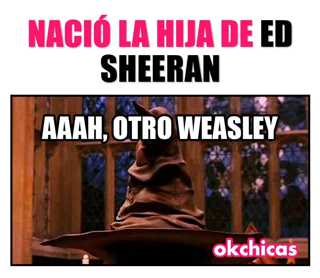 Nació la hija de Ed Sheeran.  Aaah, otro Weasley.