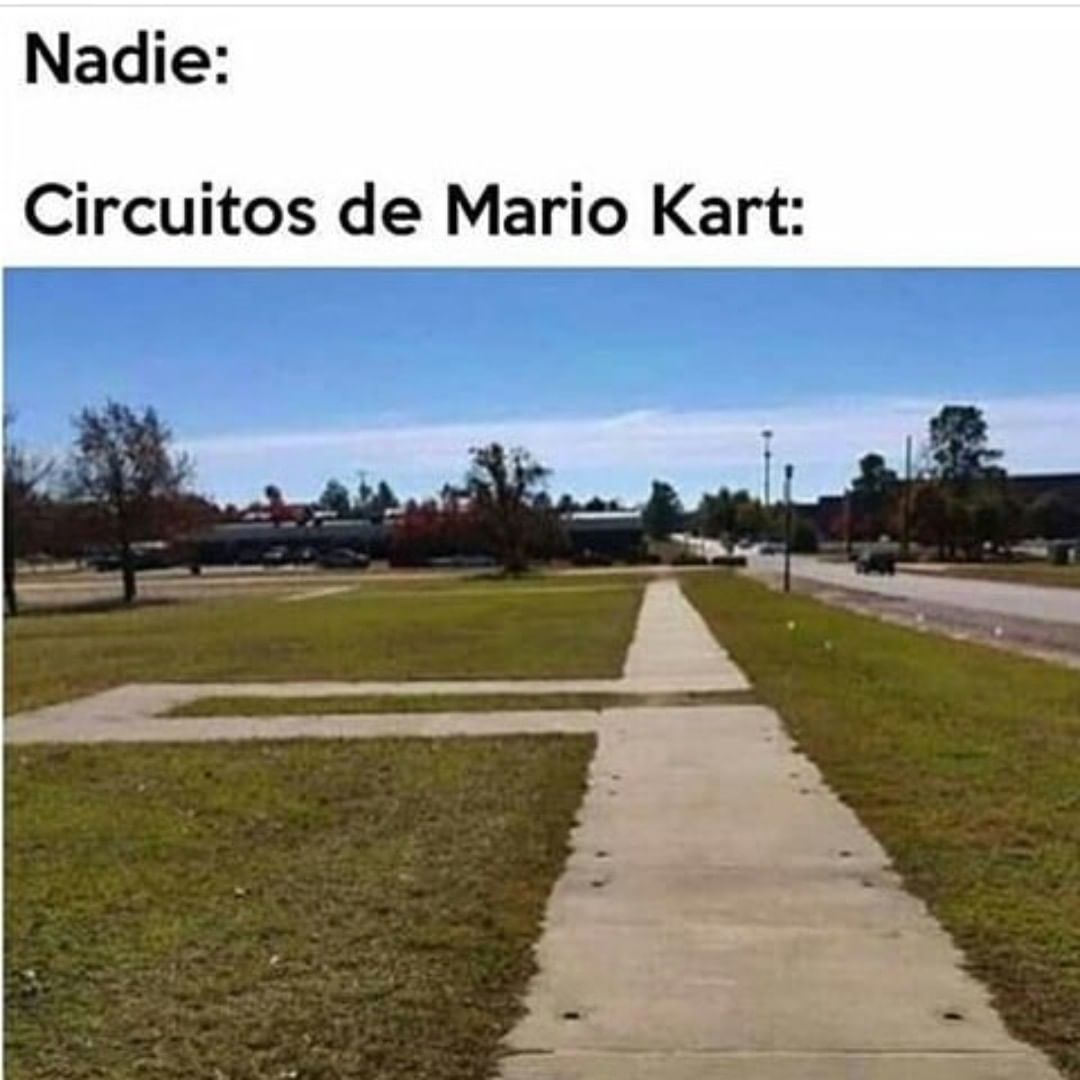 Nadie:  Circuitos de Mario Kart.