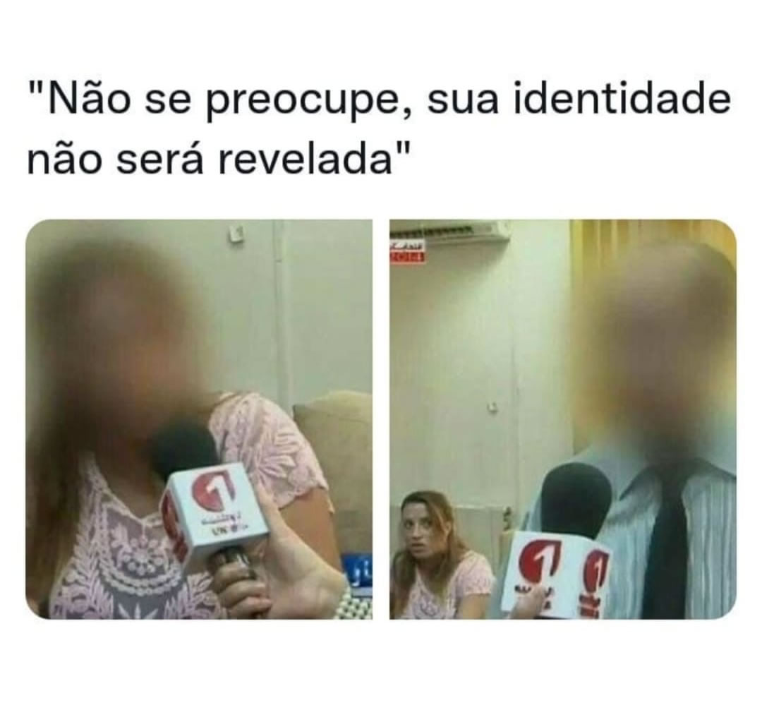 Não se preocupe, sua identidade não será revelada.